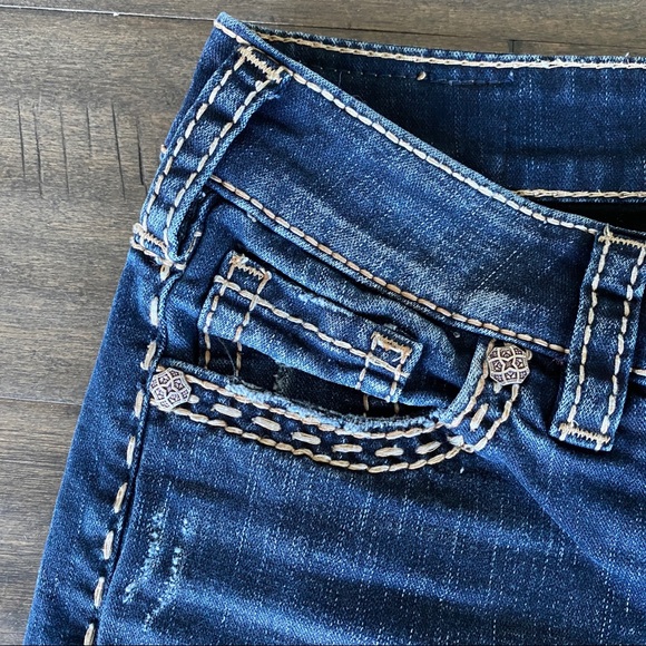 Silver AIKO Mid Boot Jeans Fluid Denim Sz 26 x 33 - Picture 7 of 12